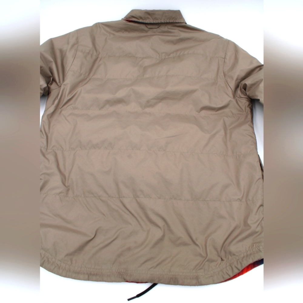 Men’s North Face Reversible Jacket – Size M – Tan/Red Plaid - Picture 3 of 11